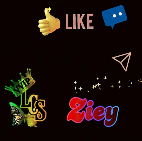 a poster that says like comment share ziey on it