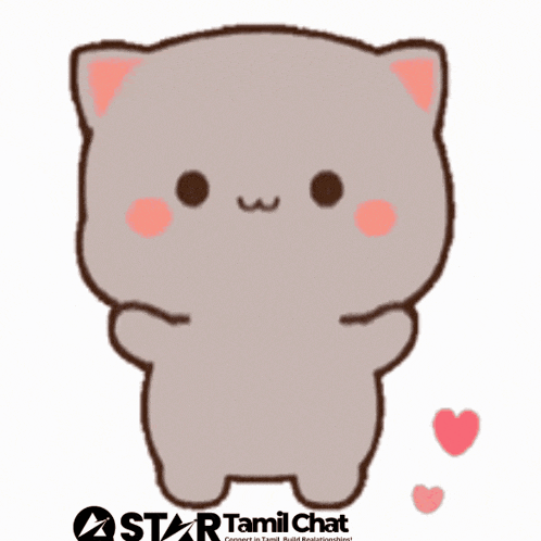 a star tamil chat sticker with a cat